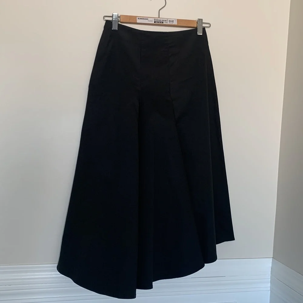 Black Elegant Fit and Flare Skirt - Picture 3 of 7